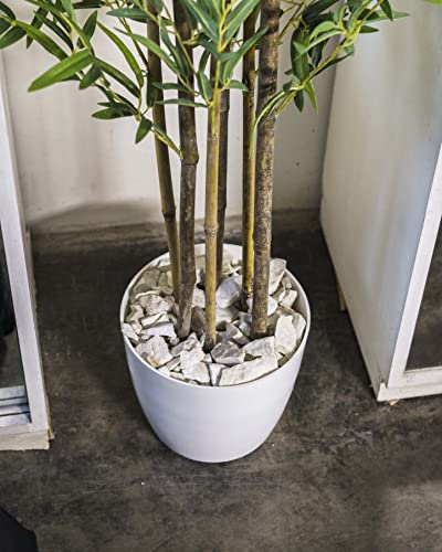 Valyria Home - Planta Artificial Bambú - Tamaño 105 cm - Planta de Plastico con Protección Solar UV - Cañas Realistas y Exóticas - Evita Alergias y Plagas - Ideal para la Decoración del Hogar