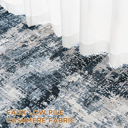 Vamcheer Alfombra Salón Pelo Corto - Alfombra de área Abstractas Modernas Imitación Cachemira,Antideslizantes y Lavable,Alfombras Decorativas para Dormitorio,Comedor,Pasillo,Interiores (Azul 200x300)