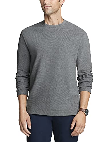 Van Heusen Essential Long Sleeve Ottoman Crewneck Shirt Camisa, Puerta de Hierro, S para Hombre