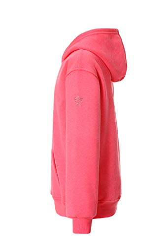 Varsany Sudadera con capucha para niñas, con brillantes, diseño de bailarina, personalizable, Infantil, Fuschia, 9-11 años