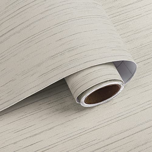 VaryPaper Papel de Pared con Textura de Lino Beige 40cmx200cm Papel Pintado de Lino Vinilo Adhesivo Muebles Papel Pintado Pared Dormitorio Moderno Papel de Pared Decorativo Salon Comedor Armarios