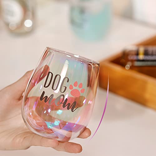 Vaso de vino para perro, mamá, cristal, novedad, vino, regalo para perro, mamá, amantes de los perros, cumpleaños, día de la madre, regalos para perro, mamá de hija, hijo, con caja de regalo, espesa