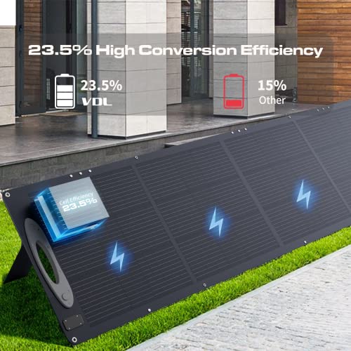 VDL Paneles solares plegables 200W, cargadores solares monocristalinos de 20V, módulos solares con Multi-Contact 4, para Central eléctrica portátil y adecuados para exteriores, camping y autocaravanas