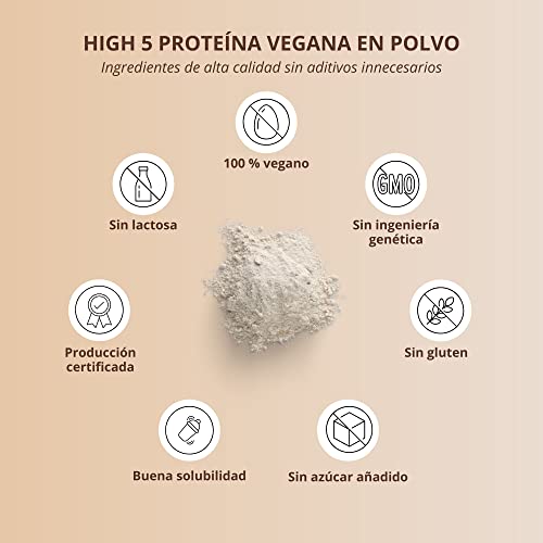 Vegan Protein - Bizcocho de avellanas - Proteína vegana en polvo sin sucralosa ni soja - Proteína de arroz, guisantes, cáñamo, trigo sarraceno y semillas de calabaza - 1kg