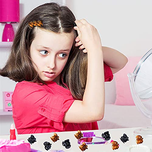 VEGCOO 60 Piezas Mini Clips de Pelo, Horquillas Plásticas Garras de Pelo Accesorios de Cabello para Mujere Niña