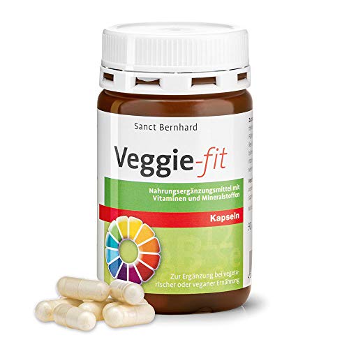 Veggie-Fit Cápsulas - para complementar la dieta vegetariana o vegana con vitaminas y minerales - 90 Cápsulas para 3 meses