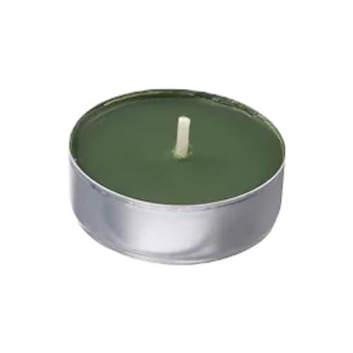 Velas aromáticas de eucalipto y abeto fresco del bosque, hasta 4 horas de combustión, color verde oscuro, paquete de 30