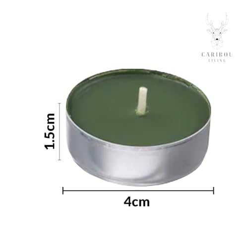 Velas aromáticas de eucalipto y abeto fresco del bosque, hasta 4 horas de combustión, color verde oscuro, paquete de 30