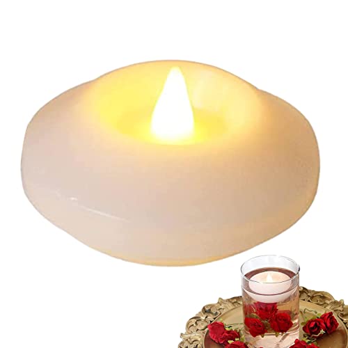 Velas Flotantes Para Velas De Té – 5PCS Velas Realistas Sin Llama, Luces Nocturnas Impermeables Para Bañera, Luces De Té Flotantes Sin Llama, Velas De Disco Flotantes Para Fiestas, Bodas, Oración