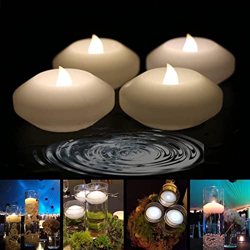 Velas Flotantes Para Velas De Té – 5PCS Velas Realistas Sin Llama, Luces Nocturnas Impermeables Para Bañera, Luces De Té Flotantes Sin Llama, Velas De Disco Flotantes Para Fiestas, Bodas, Oración