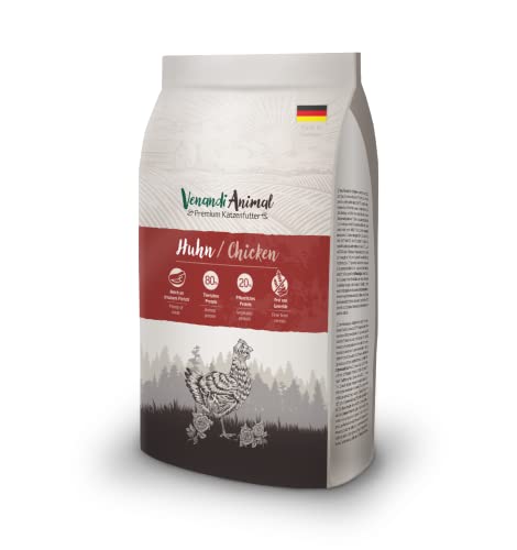 Venandi Animal Comida de Calidad para Gatos - Pollo, con Carne de Ave Fresca, Comida Seca, sin Cereales, 1 Paquete (1 x 1,5 kg)