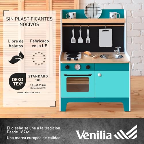 Venilia Lámina adhesiva, Mate Azul ópalo turquesa, 67,5cm x 2m, Espesor 160 micrómetros, Vinilo autoadhesivo para muebles o cocina, decorativas papel pintado pared, PVC sin ftalatos, Fabricado en UE