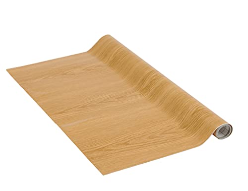 Venilia Lámina adhesiva, Roble natural Aspecto madera, 90 cm x 2,1 m, Espesor 95 micrómetros, Vinilo autoadhesivo, decorativas papel pintado pared, PVC sin ftalatos, Fabricado en UE