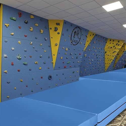 Ventadecolchones – Colchoneta para Rocódromos y Gimnasios con aireadores. Quitamiedos para escalada - Medida: 100 x 200 x 20 cm. Espuma Suave de 20 kg/m3 + Funda PVC 650 g/m2 Azul