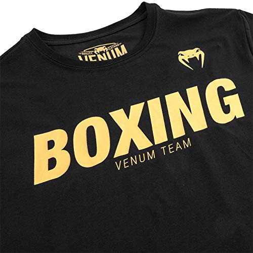 Venum Boxing Vt Camiseta, Hombre, Negro/Dorado, L