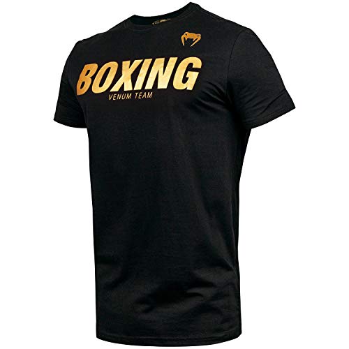 Venum Boxing Vt Camiseta, Hombre, Negro/Dorado, M