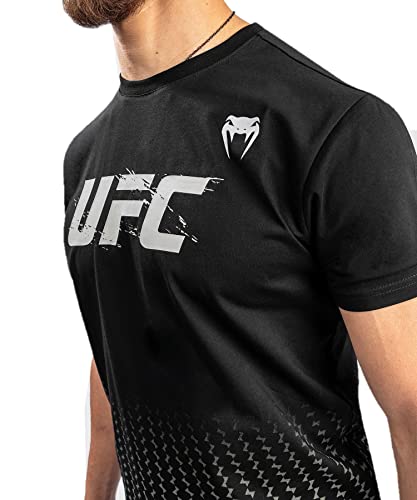 VENUM Camiseta UFC Authentic Fight Week 2.0-Manga Corta, Hombre, Negro, M