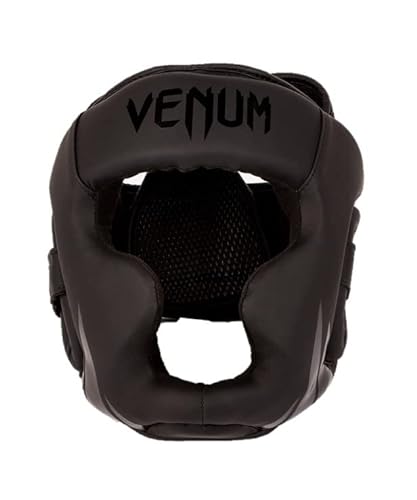 Venum Casco de Boxeo Challenger, Unisex para jóvenes, Negro/Negro, Large/Extra-Large