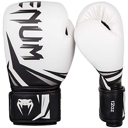 Venum Challenger 3.0 Guantes de Boxeo, Unisex Adulto, Blanco/Negro, 10 Oz