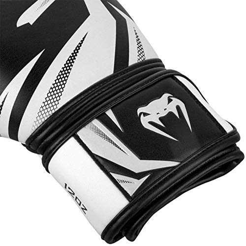 Venum Challenger 3.0 Guantes de Boxeo, Unisex Adulto, Negro/Blanco, 14 Oz