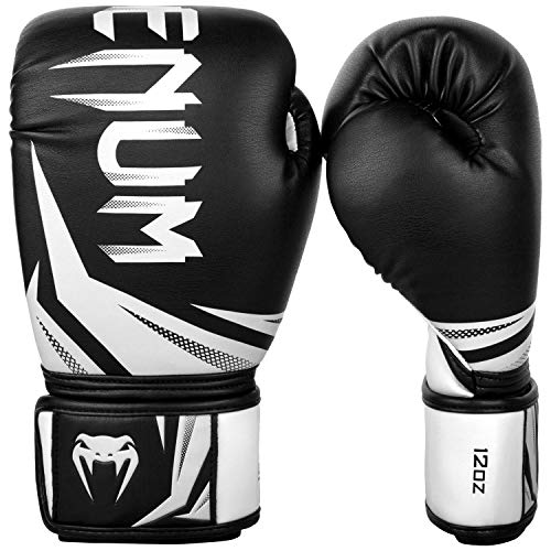 Venum Challenger 3.0 Guantes de Boxeo, Unisex Adulto, Negro/Blanco, 14 Oz