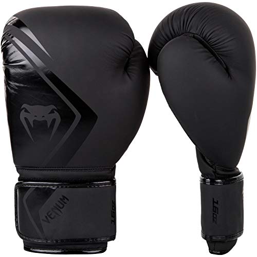 Venum Contender 2.0 Guantes de Boxeo, Unisex Adulto, Negro/Negro, 16 Oz