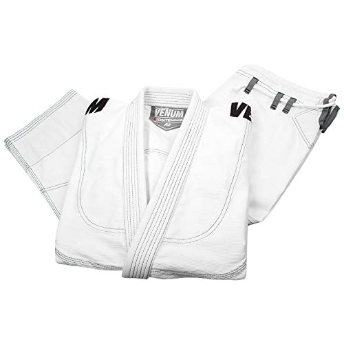 Venum Contender Evo, Kimono De Jiu Jitsu Brasileño Bjj Gi Unisex Adulto, Blanco, 2 Años