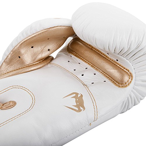 Venum Giant 3.0 Guantes de Boxeo, Muay Thai, Kickboxing, Unisex Adulto, Blanco/Dorado, 10 Oz