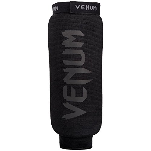 Venum Kontact Espinilleras de Boxeo sin Pie, Unisex Adulto, Negro, Única