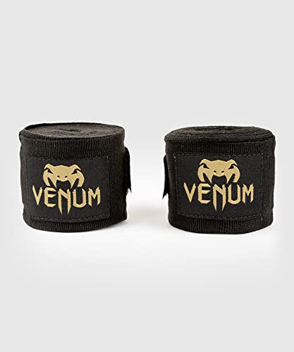 VENUM Kontact Vendas de Boxeo, Unisex Adulto, Negro/Oro, 4 M