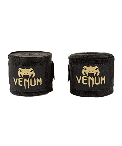 VENUM Kontact Vendas de Boxeo, Unisex Adulto, Negro/Oro, 4 M