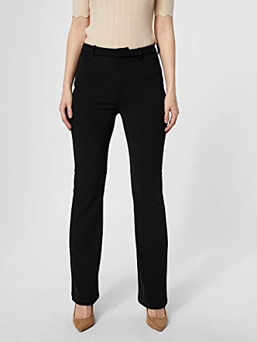 Vero Moda Vmamira Mr Flared Pant Ga Noos Pantalones, Negro, L / 32L para Mujer