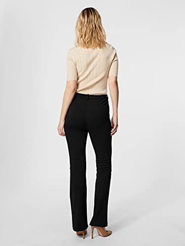 Vero Moda Vmamira Mr Flared Pant Ga Noos Pantalones, Negro, L / 32L para Mujer