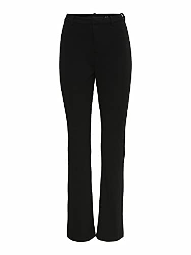 Vero Moda Vmamira Mr Flared Pant Ga Noos Pantalones, Negro, L / 32L para Mujer