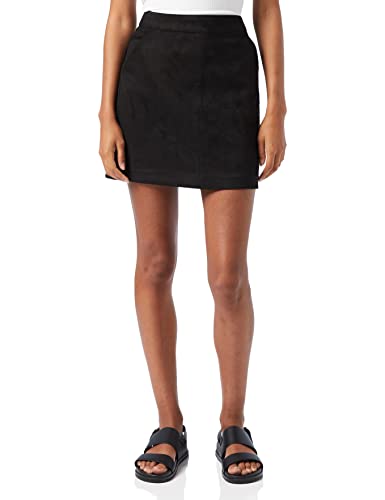 Vero Moda Vmdonnadina Faux Suede Short Skirt Noos Falda para Mujer, Negro (Black Black), Medium