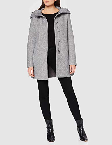 Vero Moda Vmverodona Ls Jacket Noos, Abrigo Mujer, Gris (Light Grey Melange Light Grey Melange), M