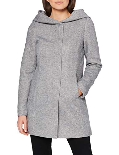 Vero Moda Vmverodona Ls Jacket Noos, Abrigo Mujer, Gris (Light Grey Melange Light Grey Melange), M