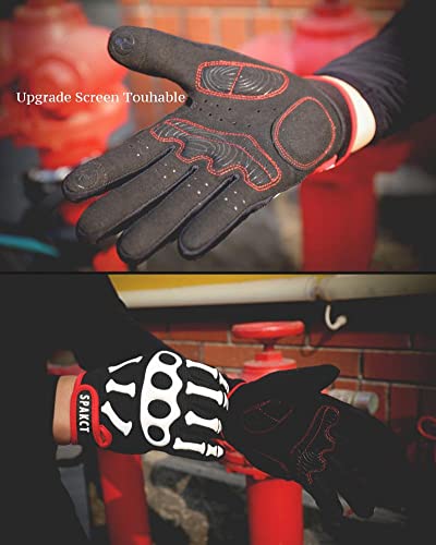 VERTAST Guantes de Ciclismo Gimnasio Fitness, Guantes de Bicicleta Acolchados, Extra Agarre, protección de la Palma, para Ejercicio Kettlebells Entrenamiento, Negro Calavera, S