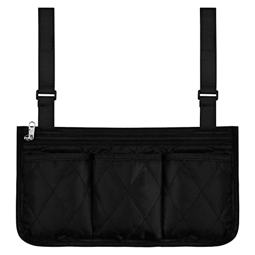 Vesaneae Bolsas para Silla de Ruedas, Bolsa De Transporte para Accesorios De Silla De Ruedas, para Sillas de Ruedas, Cochecitos de Bebé, Ayuda para Personas Mayores, reposabrazos para Colgar (Negro)