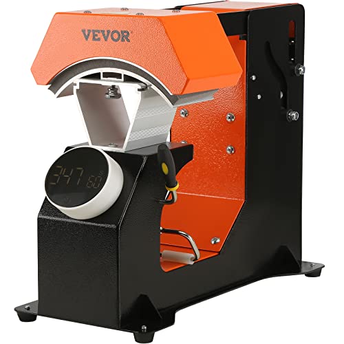 VEVOR 3 en 1 Prensa Térmica Automática para Gorras 16,3 x 8 cm 3 Almohadillas Térmicas Máquina de Sublimación Anti-Adhesiva Prensa de Impresión para Sombreros Prensa Automática para Nailon, Lino, Hilo