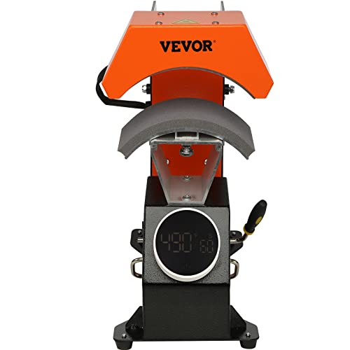 VEVOR 3 en 1 Prensa Térmica Automática para Gorras 16,3 x 8 cm 3 Almohadillas Térmicas Máquina de Sublimación Anti-Adhesiva Prensa de Impresión para Sombreros Prensa Automática para Nailon, Lino, Hilo