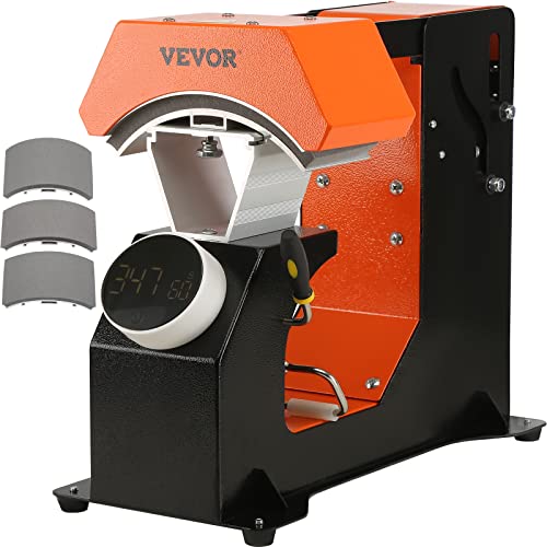 VEVOR 3 en 1 Prensa Térmica Automática para Gorras 16,3 x 8 cm 3 Almohadillas Térmicas Máquina de Sublimación Anti-Adhesiva Prensa de Impresión para Sombreros Prensa Automática para Nailon, Lino, Hilo