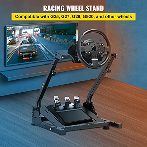 VEVOR Soporte para Volante 61 x 45 x 58-77cm Universal Plegable G25 G27 G29 y G920 Wheel Stand Pro Compatible con Logitech [Video Game] Negro (YXZG29YXARTZDZ001V0)