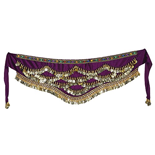 VGEBY Danza Vientre Cinturón de Cadera Cintura de Traje de Baile de Moda(Dark Purple)