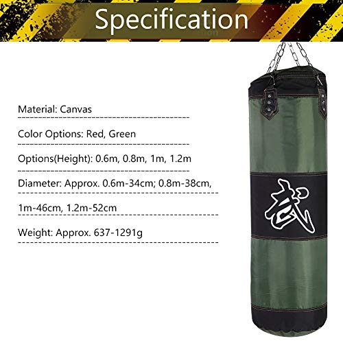 VGEBY1 Bolsa de Golpe, Bolsa de Boxeo Bolsa de Golpear sin Arena Lleno Pesado Equipo de Entrenamiento MMA Muay Thai Kickboxing Artes Marciales(1 - Verde)