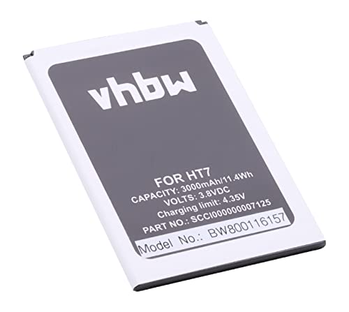 vhbw Batería li-on 3000mAh (3.8V) para teléfonos móviles, Smartphone Doogee T7, T7 Pro