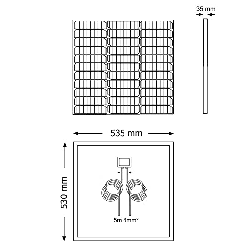 VIASOLAR Kit 50W Pro 12V Panel Solar monocristalino células PERC alta eficiencia