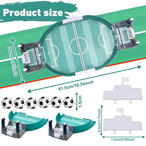 Vibbang Mini Juego De Fútbol De Mesa, Juego de futbolín Interactivo, Mesa de Juego de Futbolín con 6 Pelotas, Regalo De Juguete De Fútbol De Mesa para Niños Adultos