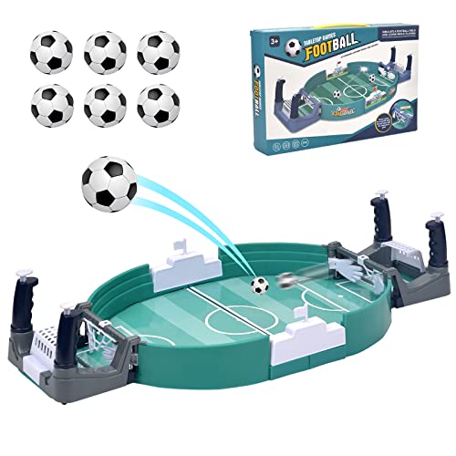 Vibbang Mini Juego De Fútbol De Mesa, Juego de futbolín Interactivo, Mesa de Juego de Futbolín con 6 Pelotas, Regalo De Juguete De Fútbol De Mesa para Niños Adultos