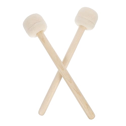 VICASKY - 2 piezas de fieltro de lana para niños, 7 A, mazos de madera para niños, varillas, percusión, mazo, palillos rítmicos, gran caja, grandes batas, tambor, mordedura